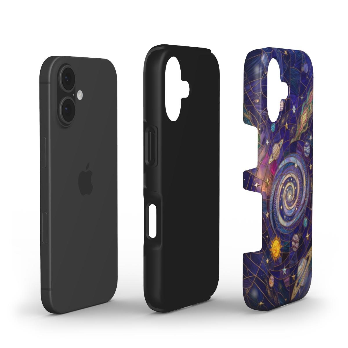 Stoßfeste Handyhülle Galaxie Universum – Lumina Mosaik Edition – Dual Layer Aufbau – TPU Kern und Polycarbonat Außenschale