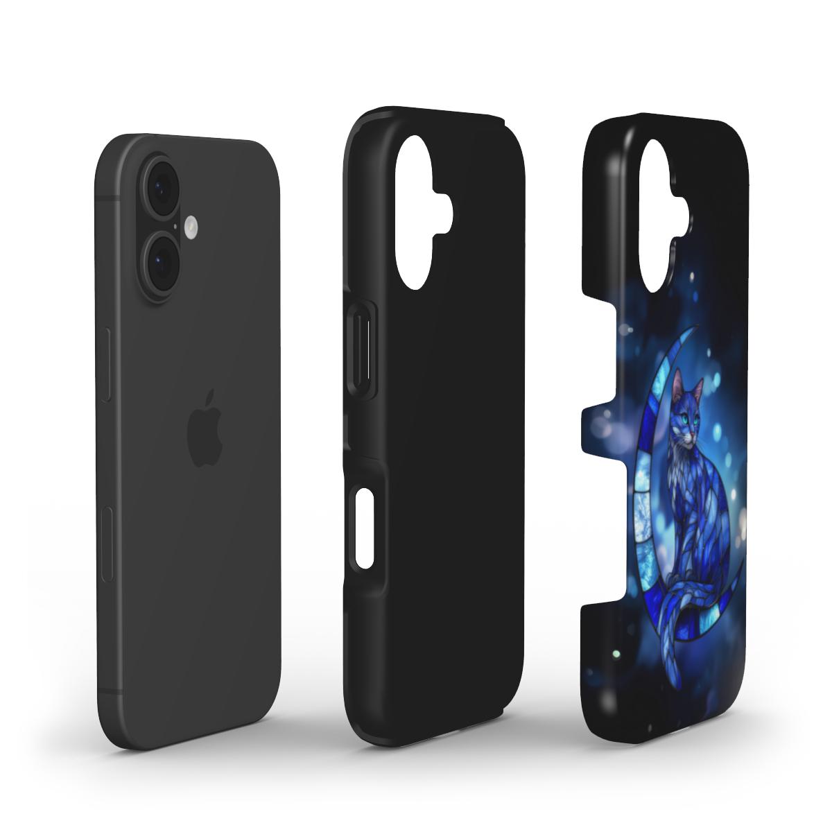 Stoßfeste Handyhülle „Mondkatze“ – Dual-Layer Aufbau mit TPU und Polycarbonat