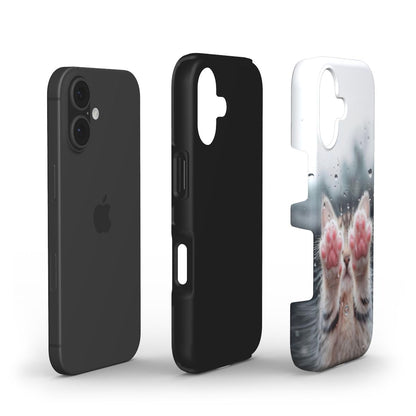 Stoßfeste Handyhülle „Regenpfötchen“ – Dual-Layer Aufbau mit TPU-Kern und Polycarbonat-Schale