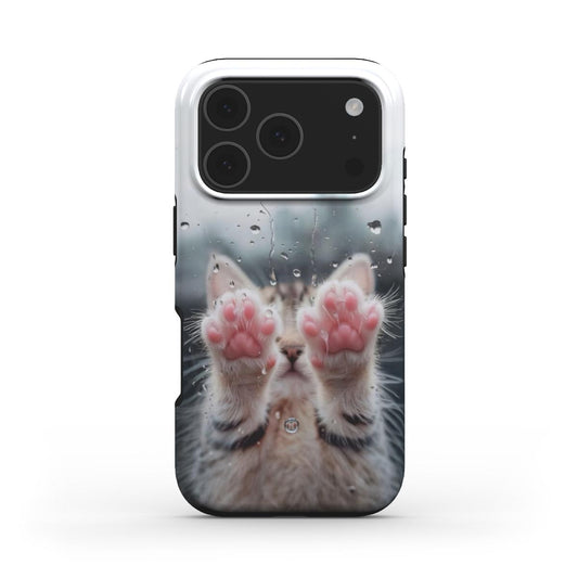 MagSafe Handyhülle „Regenpfötchen“ – Frontansicht mit süßem Regenpfötchen-Motiv