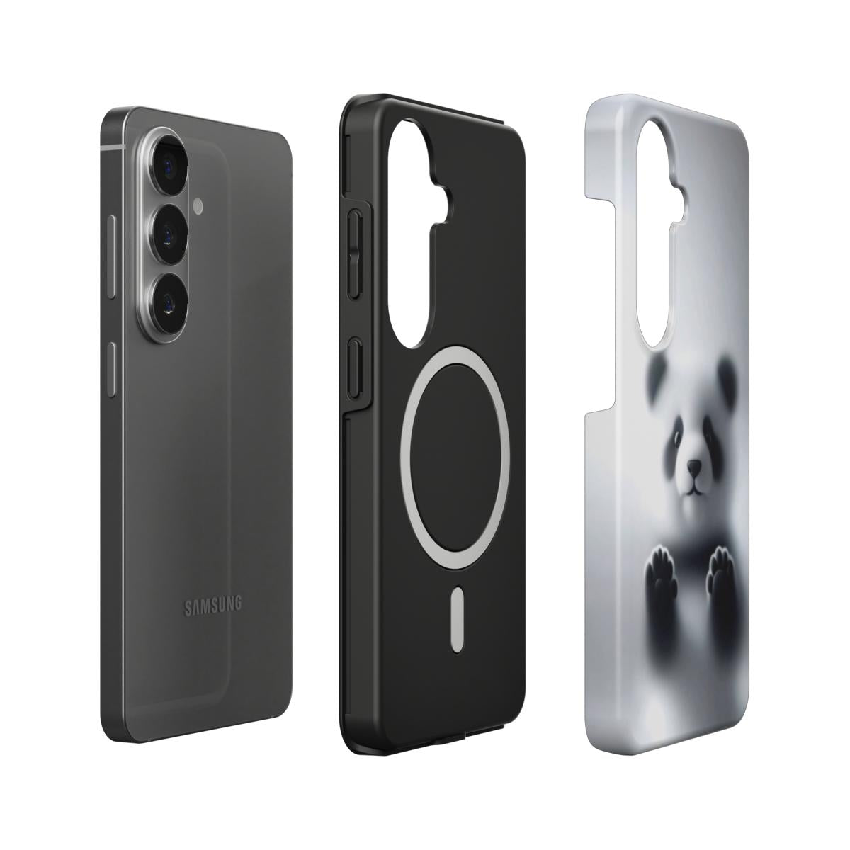 Magnetische Handyhülle „Kleiner Panda“ – Dual-Layer mit integriertem Magnetring für Samsung & Google Pixel