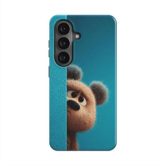 Magnetische Handyhülle „Frecher Teddybär“ – Frontansicht mit lustigem Bär-Design auf Samsung