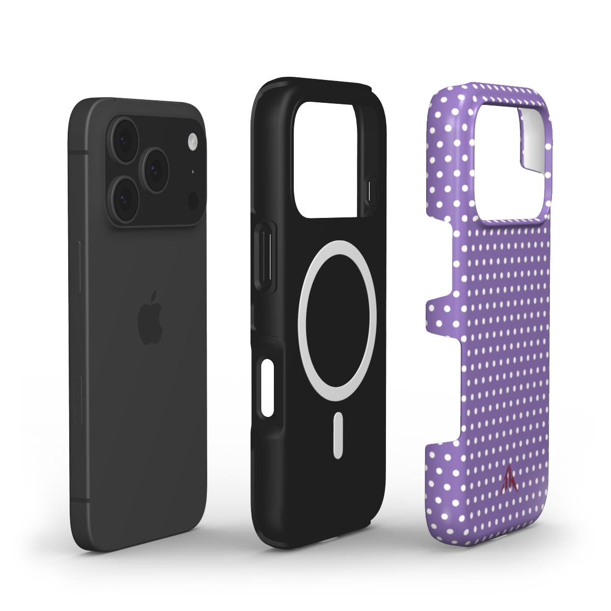 MagSafe Handyhülle „Lavendel & Weiss“ – Innenansicht mit Magnetring