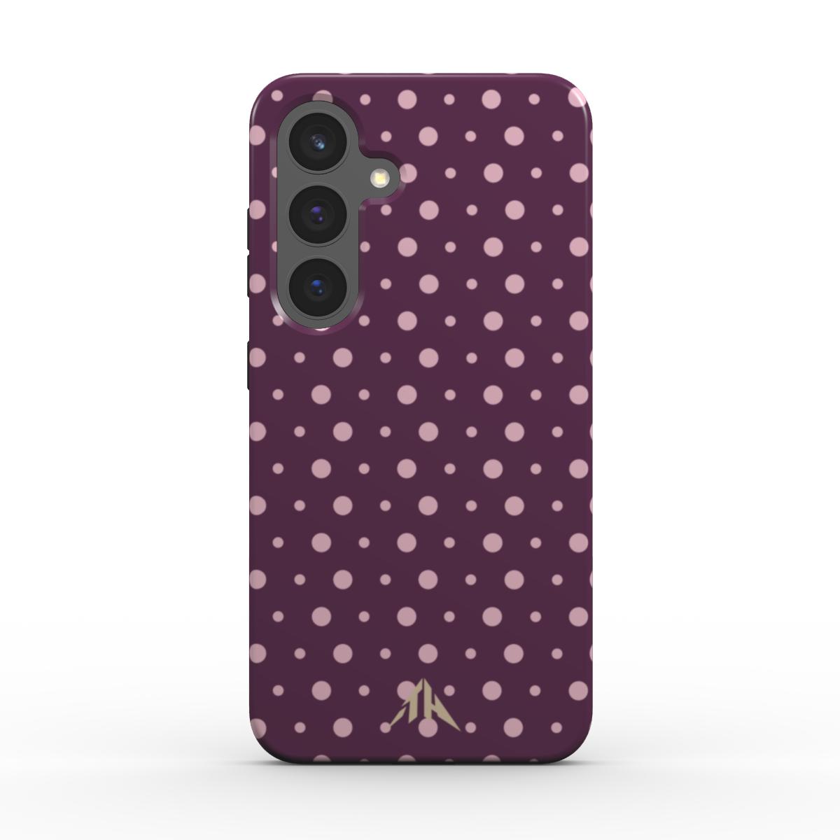 Magnetische Handyhülle „Pflaume & Rosé“ – Rückansicht mit Champagne-Logo