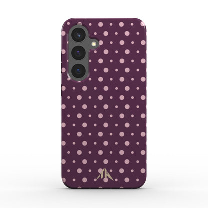 Magnetische Handyhülle „Pflaume & Rosé“ – Rückansicht mit Champagne-Logo