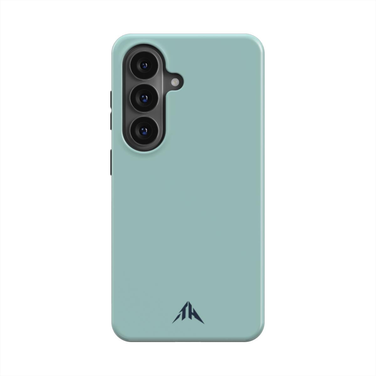 Magnetische Handyhülle „Patina-Himmel“ – einfarbig Pastell, Rückansicht