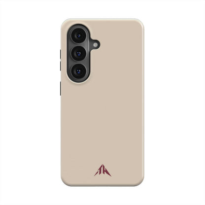Magnetische Handyhülle „Mandelbeige“ – einfarbig Pastell, Rückansicht