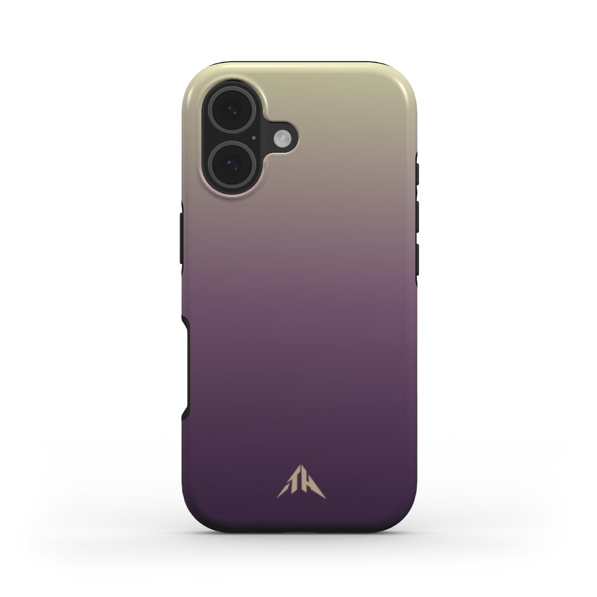 MagSafe Handyhülle „Aubergine-Pistazie“ – Farbverlauf, Rückansicht