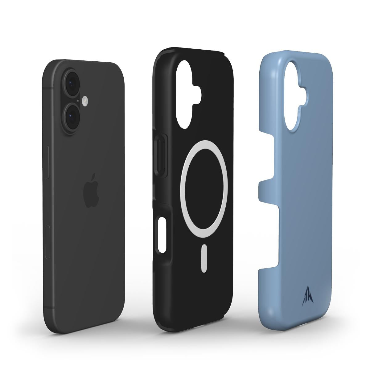MagSafe Handyhülle „Denim-Puder“ – Innenansicht mit Magnetring