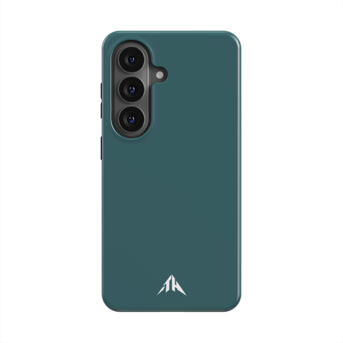 Magnetische Handyhülle „Tiefsee-Teal“ – Einfarbig, Rückansicht