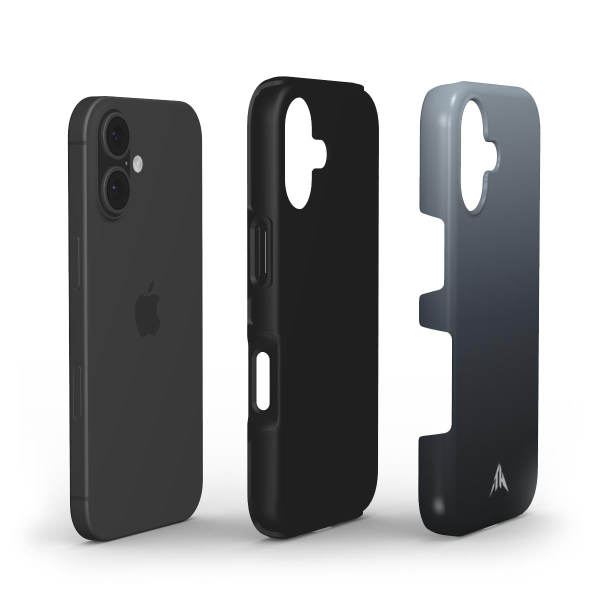Stossfeste Handyhülle „Carbon-Stahl“ – Innenansicht mit TPU- und PC-Schale