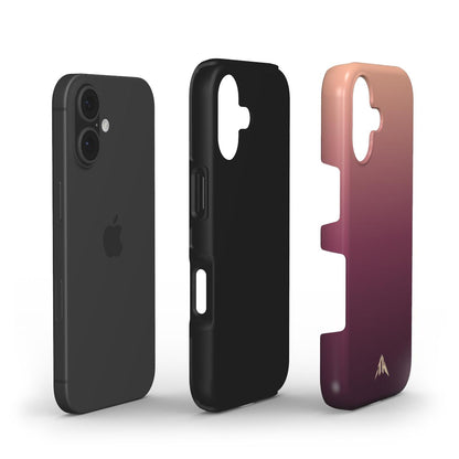 Stossfeste Handyhülle „Aubergine-Roségold“ – Innenansicht mit TPU- und PC-Schale