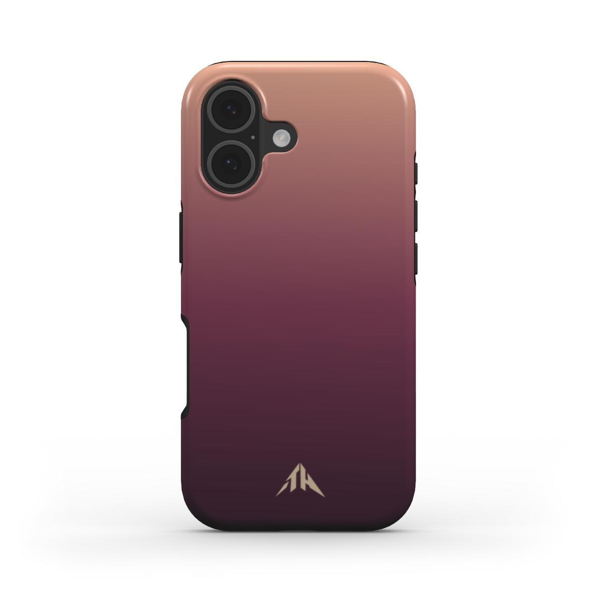 MagSafe Handyhülle „Aubergine-Roségold“ – Farbverlauf, Rückansicht