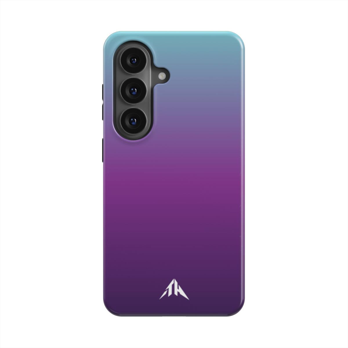 Magnetische Handyhülle „Violett-Türkis“ – Farbverlauf, Rückansicht