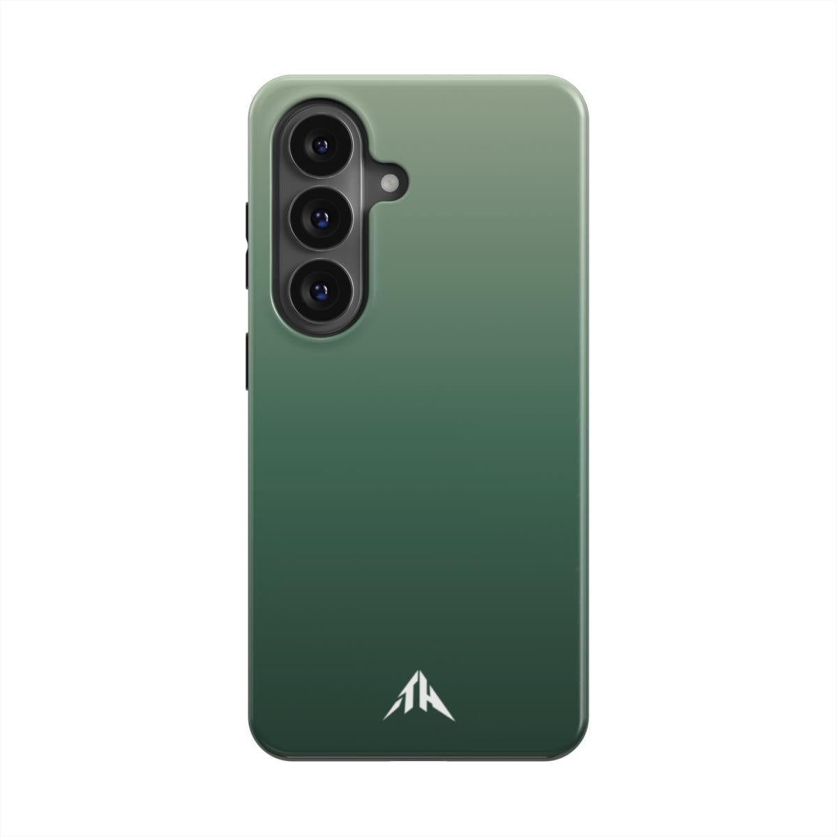 Magnetische Handyhülle „Wald-Jade“ – Farbverlauf, Rückansicht