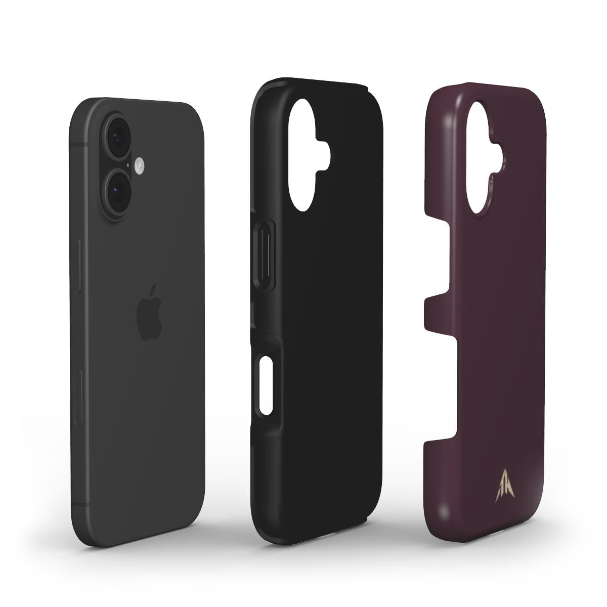 Stossfeste Handyhülle „Plum Noir“ – Innenansicht mit TPU- und PC-Schale