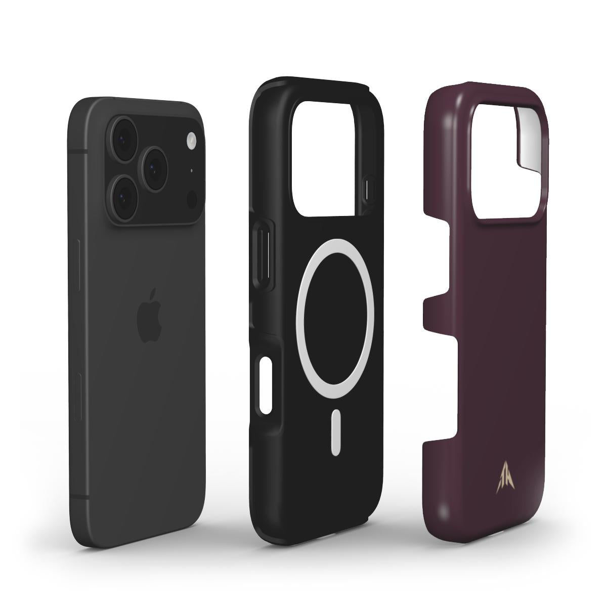 MagSafe Handyhülle „Plum Noir“ – Innenansicht mit Magnetring