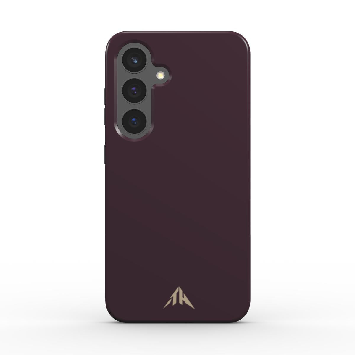 Magnetische Handyhülle „Plum Noir“ – Einfarbig, Rückansicht