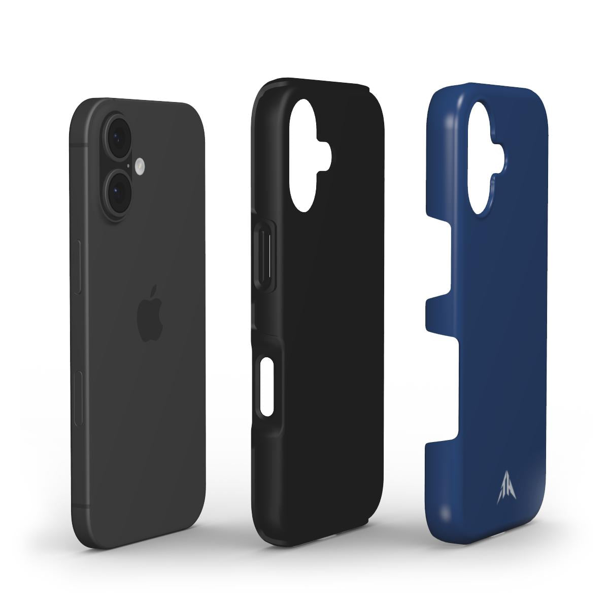 Stossfeste Handyhülle „Tinten-Navy“ – Innenansicht mit TPU- und PC-Schale