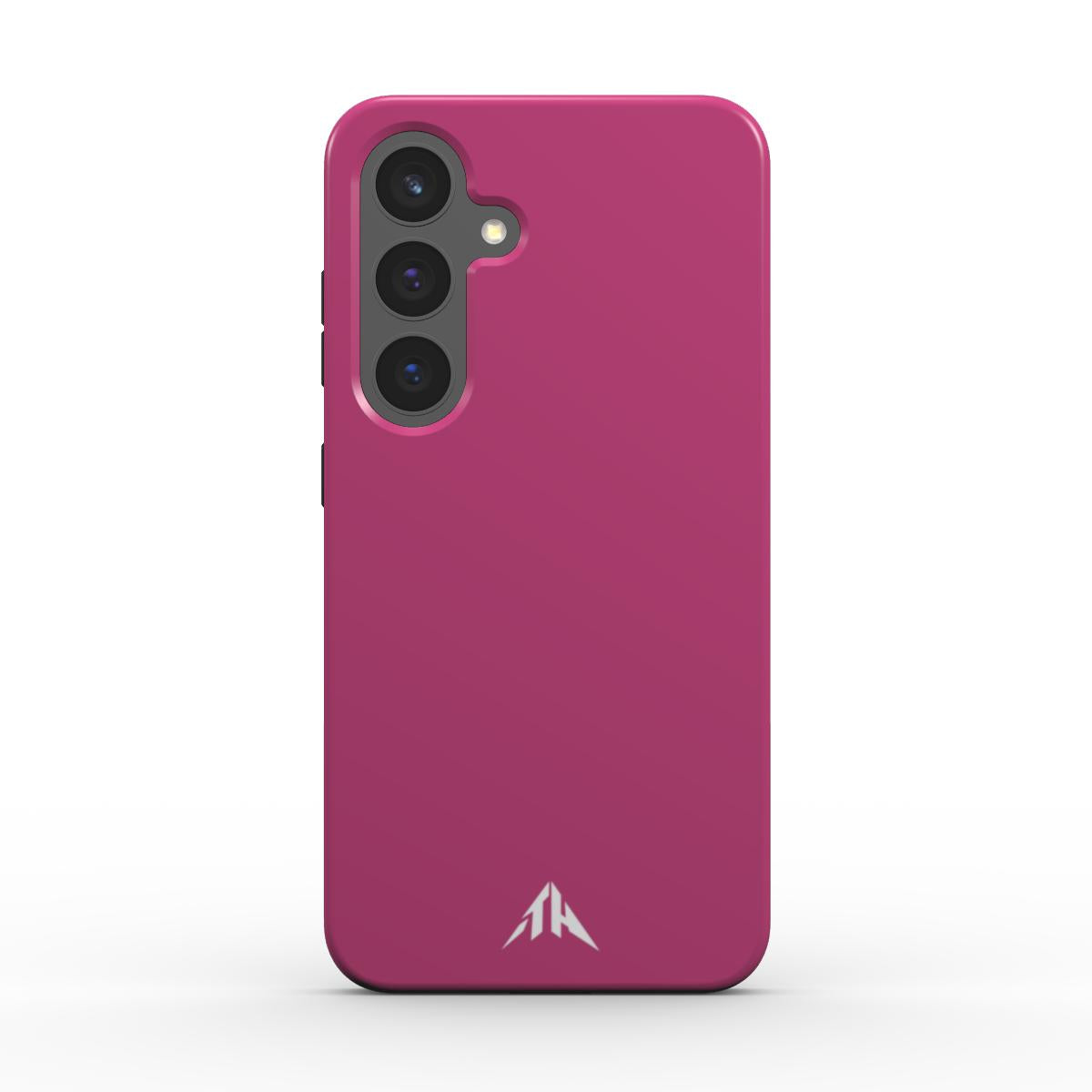 Magnetische Handyhülle „Fuchsia-Samt“ – Einfarbig, Rückansicht