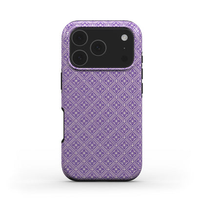 MagSafe Handyhülle – „Rauten-Ornament Violett“