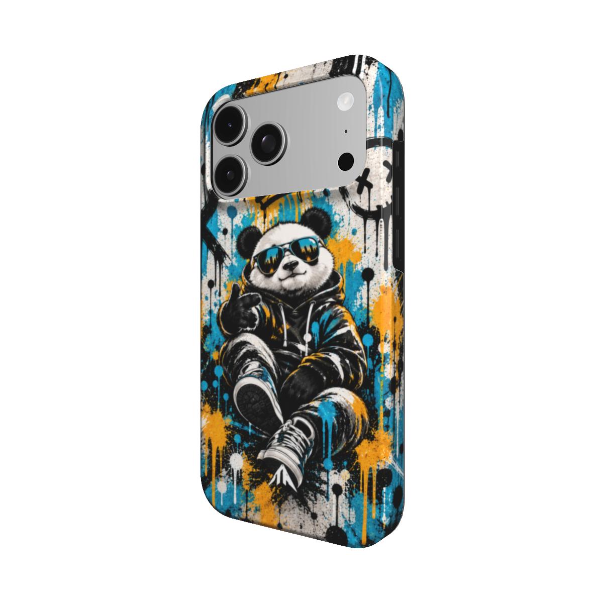 Stossfeste Handyhülle „Urban Panda“ mit Panda-Motiv im Graffiti-Stil – Produktansicht 2