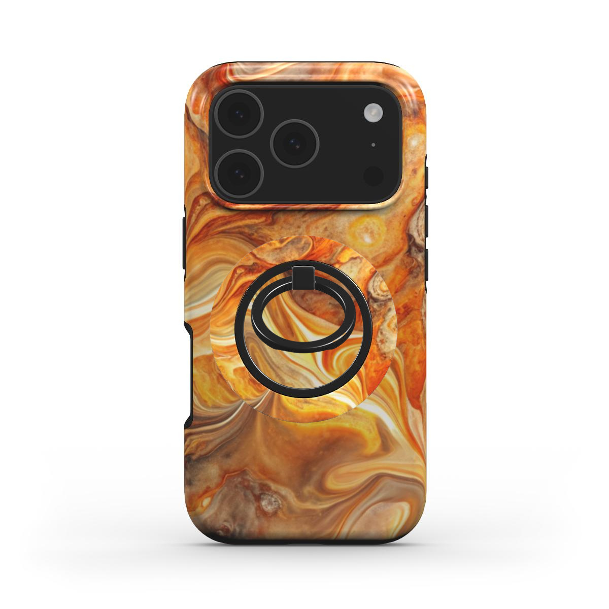 Amber Storm Ringhalter auf passender Handyhülle im gleichen Design