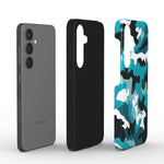 Stossfeste Handyhülle – „Camouflage Aqua Blue“