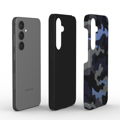 Camouflage Black Blue Tough Case – Stoßfeste Handyhülle mit Dual-Layer-Schutz