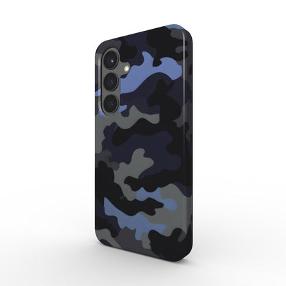 Camouflage Black Blue Stoßfeste Handyhülle Tough Case – Seitenansicht