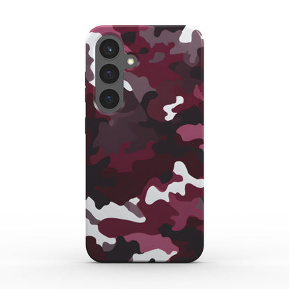 Camouflage Burgundy Stoßfeste Handyhülle Rückseite