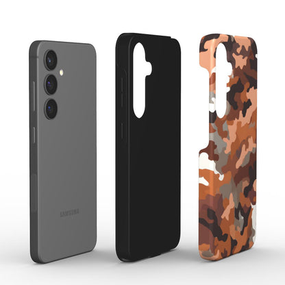 Camouflage Desert Brown Tough Case – Explosionsansicht mit Schichten