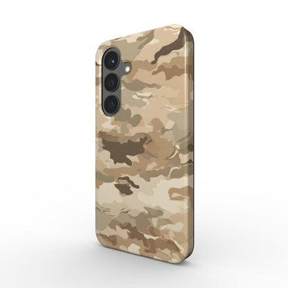 Camouflage Desert Sand Stoßfeste Handyhülle in schräger 3D Ansicht