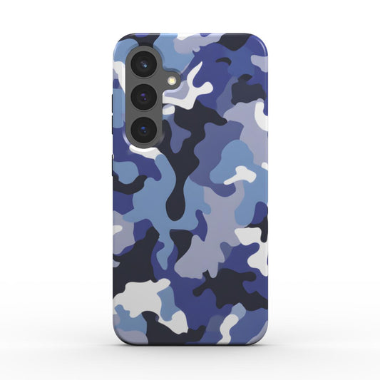 Stoßfeste Handyhülle Camouflage Navy Blue – Rückseite