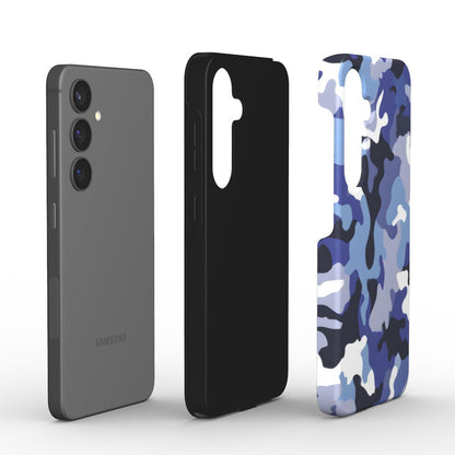 Camouflage Navy Blue Tough Case – Explosionsansicht mit Schichten