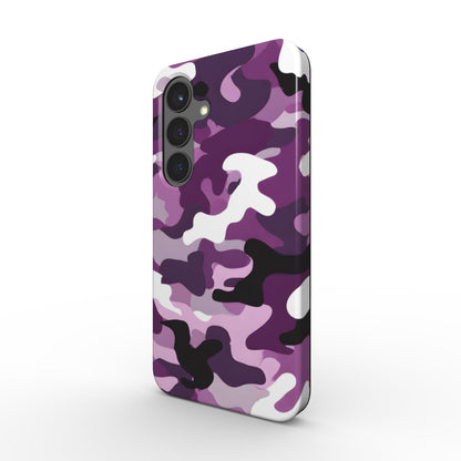 Camouflage Purple Tough Case schräg – stoßfeste Dual-Layer Handyhülle
