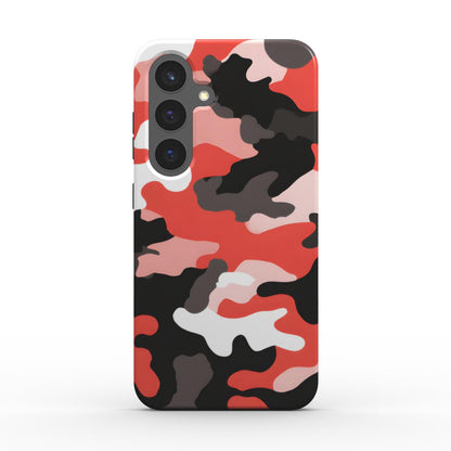 Stoßfeste Handyhülle Camouflage Red Black – Rückseite