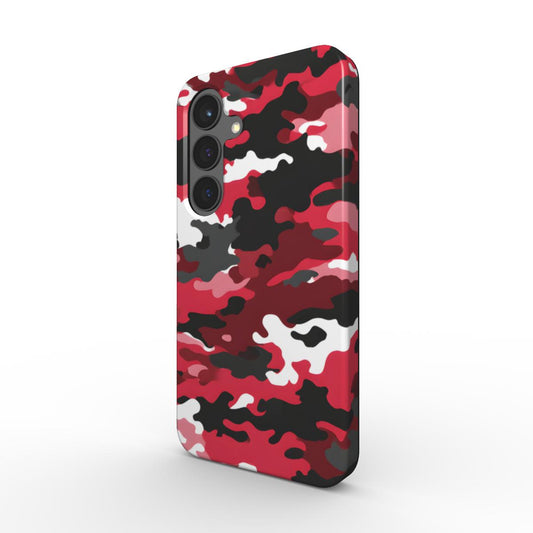 Camouflage Red Camo Stoßfeste Handyhülle – Vorderansicht