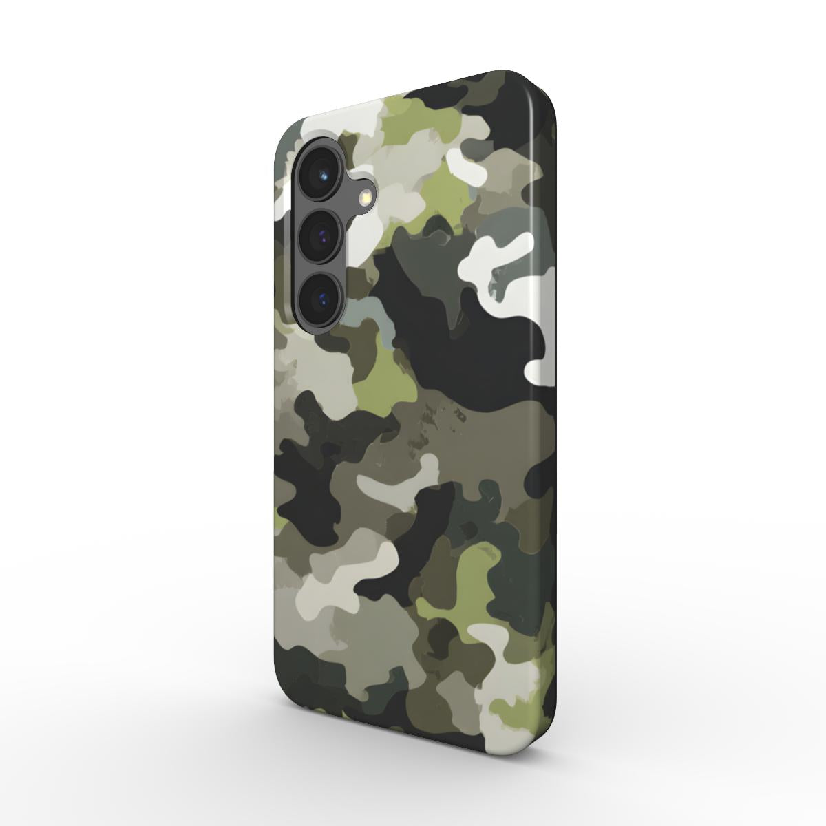 Stoßfeste Camouflage Woodland Green Handyhülle – Vorderansicht
