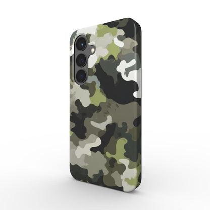 Stoßfeste Camouflage Woodland Green Handyhülle – Vorderansicht