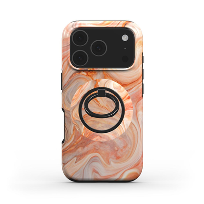 Coral-Ringhalter auf passender Handyhülle im gleichen Design