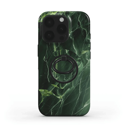 Passende MagSafe Hülle mit Ringhalter Marmor Grün