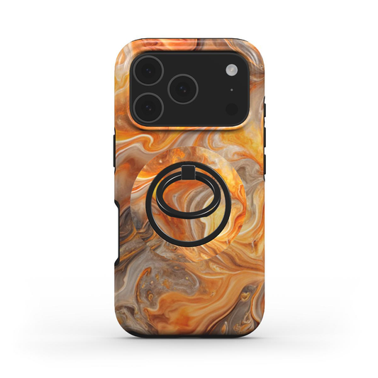 Amber Blaze Ringhalter auf passender Handyhülle im gleichen Design