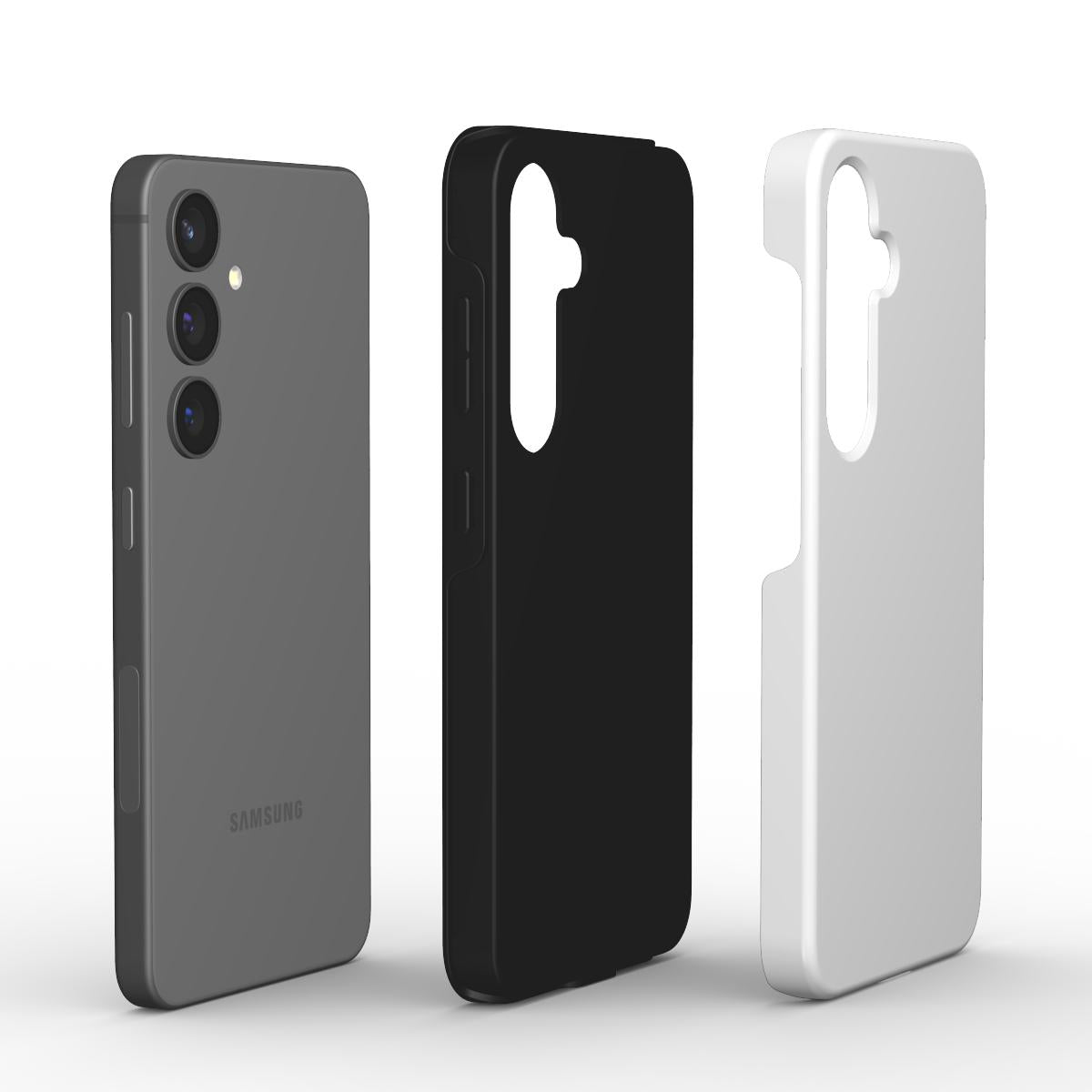 Hellgrau stoßfeste Handyhülle mit PC+TPU Dual-Layer Bauweise für maximalen Schutz