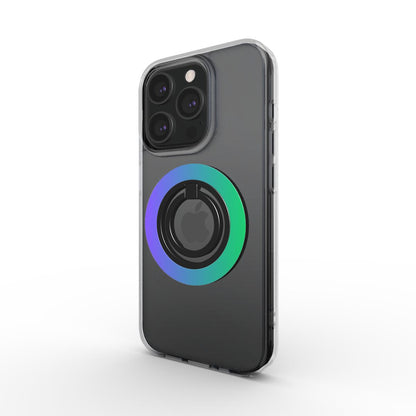  Magnetischer Ringhalter im Farbverlauf an MagSafe-Hülle, seitliche Ansicht