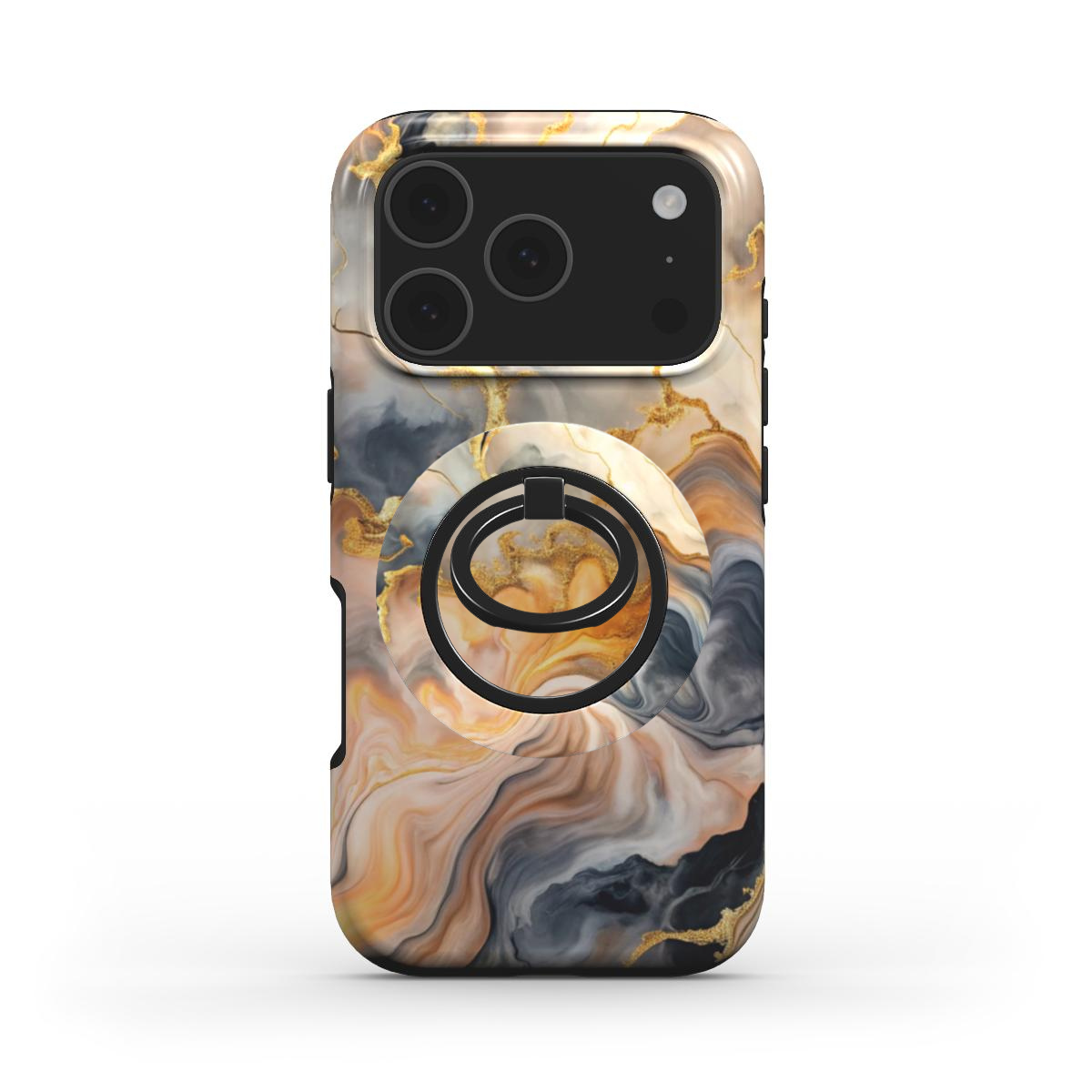 Golden Dusk Ringhalter auf passender Handyhülle im gleichen Design