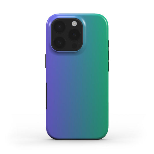  MagSafe Handyhuelle im Gruen-Blau-Gradient Design, Rueckansicht