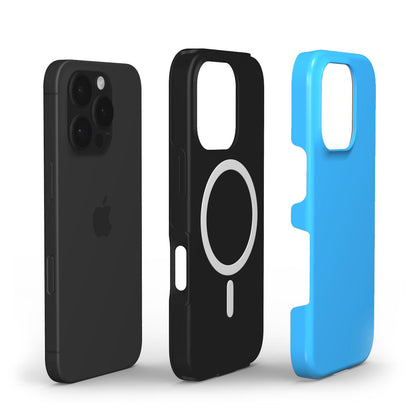 MagSafe Handyhuelle Hellblau – Innenansicht mit Magnetring und Dual-Layer Aufbau