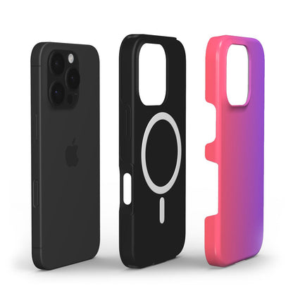 MagSafe Handyhülle in korallenrot-lila Gradient mit MagSafe Innenansicht