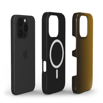 MagSafe Handyhuelle Schwarz Gelb Verlauf mit MagSafe Innenseite